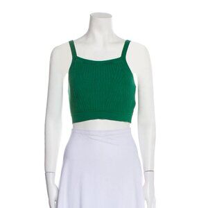 Live the Process Green Ribbed Crop Top